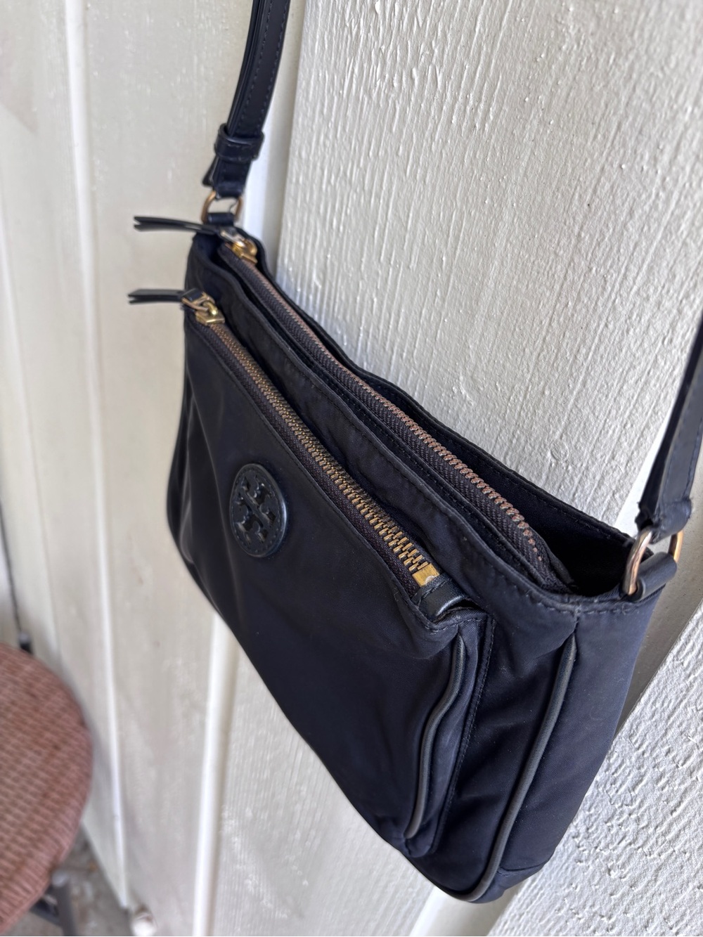 Tory Burch Black Nylon Crossbody with Gold Hardware - Picture 3 of 7